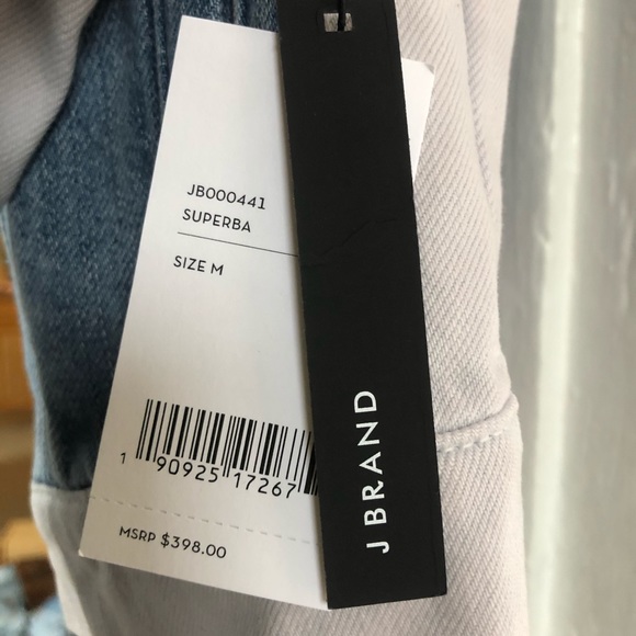 NWT J Brand Moto Style Denim Jean Jacket medium - Picture 3 of 6